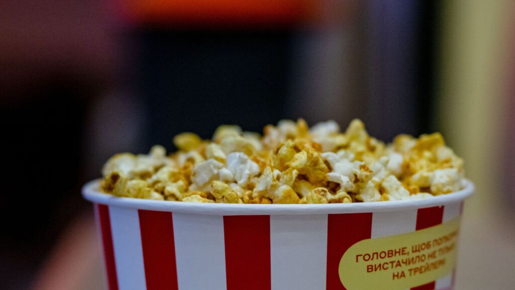 Bucket full of popcorn